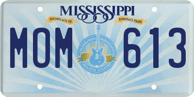 MS license plate MOM613