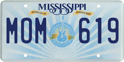 MS license plate MOM619