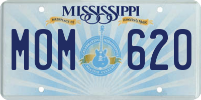 MS license plate MOM620