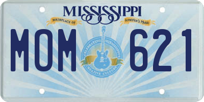 MS license plate MOM621