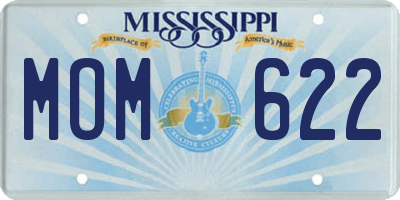 MS license plate MOM622