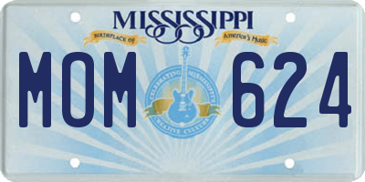 MS license plate MOM624