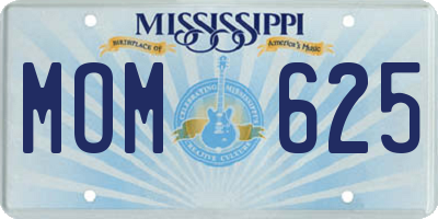 MS license plate MOM625