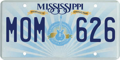 MS license plate MOM626