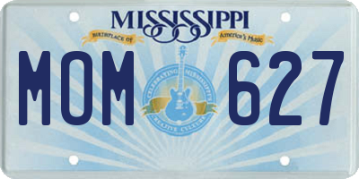 MS license plate MOM627