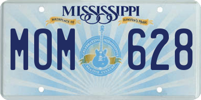 MS license plate MOM628