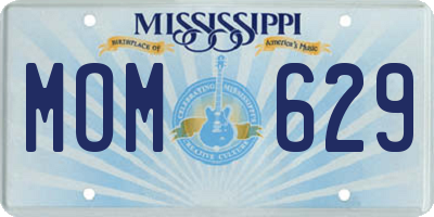 MS license plate MOM629