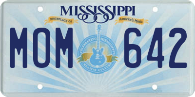 MS license plate MOM642
