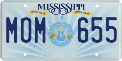 MS license plate MOM655
