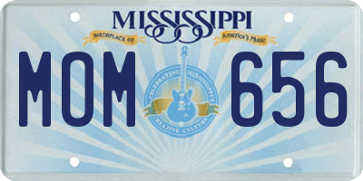 MS license plate MOM656