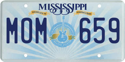 MS license plate MOM659