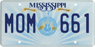 MS license plate MOM661