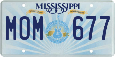 MS license plate MOM677
