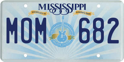 MS license plate MOM682