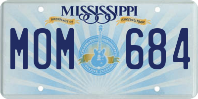 MS license plate MOM684
