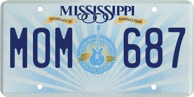 MS license plate MOM687