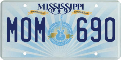 MS license plate MOM690