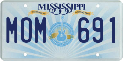 MS license plate MOM691