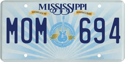 MS license plate MOM694