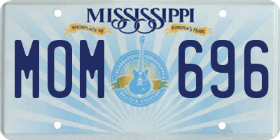 MS license plate MOM696