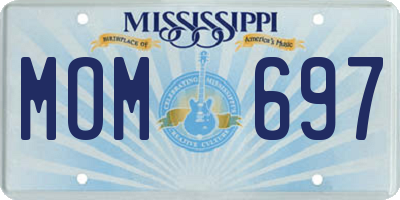 MS license plate MOM697