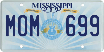 MS license plate MOM699