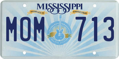 MS license plate MOM713