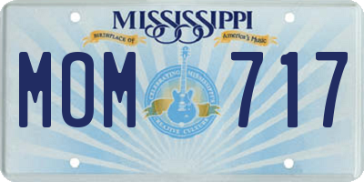 MS license plate MOM717