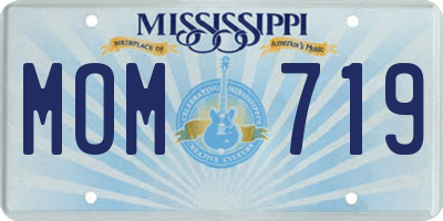 MS license plate MOM719