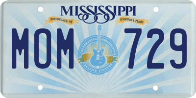 MS license plate MOM729