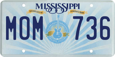 MS license plate MOM736