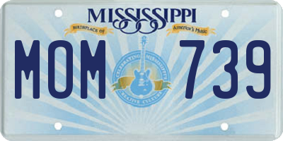 MS license plate MOM739