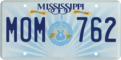 MS license plate MOM762
