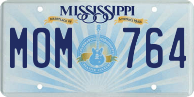 MS license plate MOM764