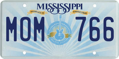 MS license plate MOM766
