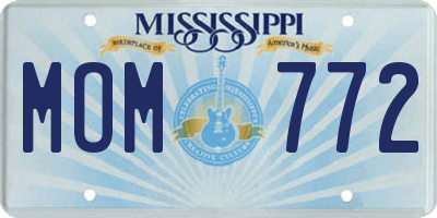 MS license plate MOM772