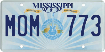 MS license plate MOM773