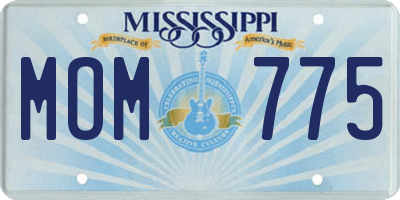 MS license plate MOM775