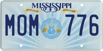 MS license plate MOM776