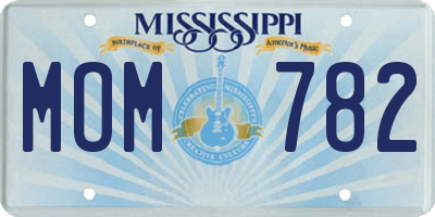 MS license plate MOM782