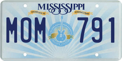 MS license plate MOM791