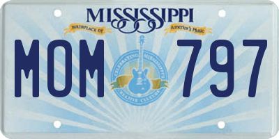 MS license plate MOM797