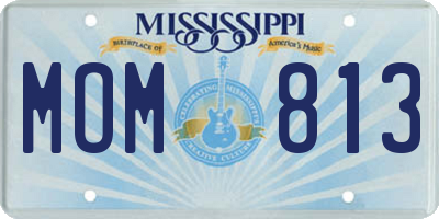 MS license plate MOM813