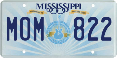 MS license plate MOM822