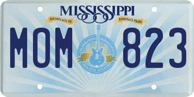 MS license plate MOM823