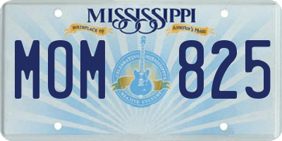 MS license plate MOM825