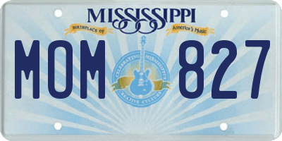 MS license plate MOM827