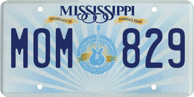 MS license plate MOM829