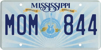 MS license plate MOM844