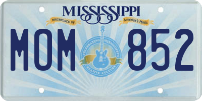 MS license plate MOM852